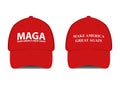 Red Baseballcap with slogan in front