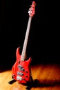 Red bass guitar Royalty Free Stock Photo