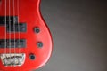 Red bass guitar Royalty Free Stock Photo