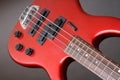 Red bass guitar Royalty Free Stock Photo