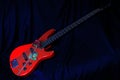 Red Bass Rose Guitar Royalty Free Stock Photo