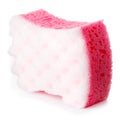 Red bath sponge isolated on white Royalty Free Stock Photo