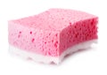 Red bath sponge isolated on white Royalty Free Stock Photo