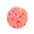 Red bathing sponge isolated over the white background Royalty Free Stock Photo