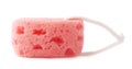 Red bathing sponge isolated over the white background Royalty Free Stock Photo