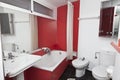 Red bathroom Royalty Free Stock Photo