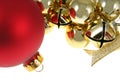 Red Bauble and Gold Bells Ornament