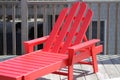 Red Beach Chair Royalty Free Stock Photo
