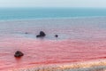 Red beach of Hormuz Island in Persian Gulf, southern Iran.