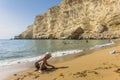 Matala , Red beach Royalty Free Stock Photo