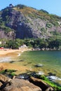 Red beach (Praia Vermelha), mountain Morro da Urca, Rio de Jane Royalty Free Stock Photo