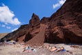 Red Beach on Santorini island, Greece Royalty Free Stock Photo