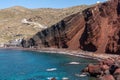 Red Beach of Santorini with its volcanic rocks, Greece Royalty Free Stock Photo