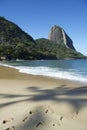 Red Beach Sugarloaf Mountain Rio de Janeiro Brazil Royalty Free Stock Photo