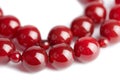 Red beads isolated