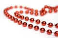 Red beads isolated on white