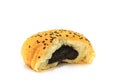 Red bean bread on white Royalty Free Stock Photo