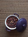 Red Bean Congee. Chinese dish with red beans.