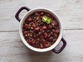 Red Bean Congee. Chinese dish with red beans.