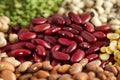 Red bean in heap of various legumes Royalty Free Stock Photo