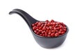 Red beans in a cup on a white background.health natural more red Royalty Free Stock Photo