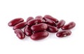 Red beans isolated on the white background Royalty Free Stock Photo