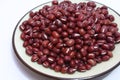 Red beans in plate Royalty Free Stock Photo