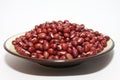 Red beans in plate Royalty Free Stock Photo