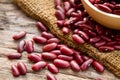 Red beans on rustic organic farm