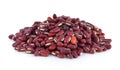 Red beans on white background Royalty Free Stock Photo