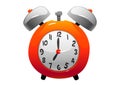 Red beautiful isolated alarm clock