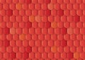 Red beautiful vector roof tile background texture