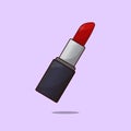 Red Beauty Makeup Lipstick Illustration Vector Women Cosmetic Product Icon