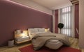 Red bedroom Royalty Free Stock Photo