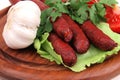 Red beef chorizo Royalty Free Stock Photo