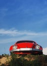 Red beetle and blue sky Royalty Free Stock Photo