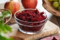Red beetrood salad in a glass bowl Royalty Free Stock Photo