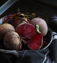 Red beetroot on a dark background Royalty Free Stock Photo