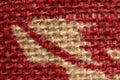 Red and beige carpet texture Royalty Free Stock Photo