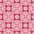 Red and beige floral seamless pattern. Pale red colored background