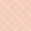 Red and beige geometric seamless pattern Royalty Free Stock Photo