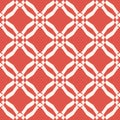 Red and beige pattern. Vector abstract geometric seamless texture with grid Royalty Free Stock Photo