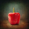 Red bell pepper. Red pepper on a dark abstract background. Grunge textured background Royalty Free Stock Photo