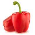 Red bell pepper isolated on white background Royalty Free Stock Photo