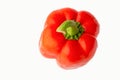 Red bell pepper or paprika, top view isolated on white background, for design Royalty Free Stock Photo