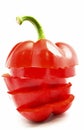 Red bell pepper sliced Royalty Free Stock Photo