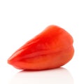 Red bell pepper sweet, capsicum, paprika isolated on white background. One whole fresh vegetable with shade Royalty Free Stock Photo