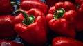 Red bell peppers, nutritious vegetable