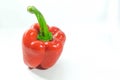 Red bell peppers on a white background