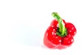 Red bell peppers on a white background